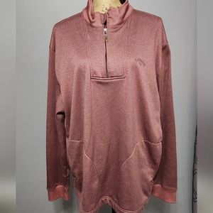 Callaway weather series Pullover 1/4 zip, light Burgundy, polyester size XXL